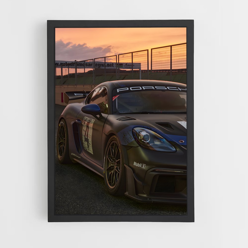 Poster Cayman Noir – affiche Porsche (vue 2)